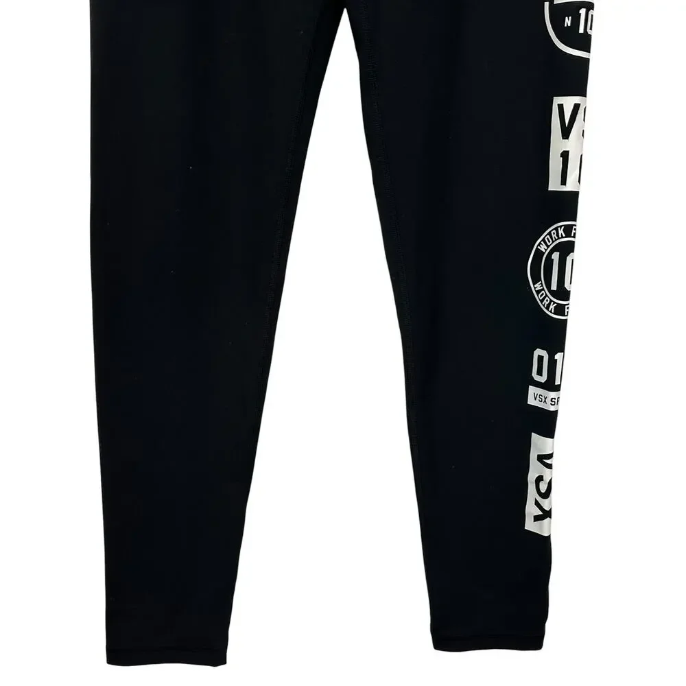 Victoria's Secret Sport VSX Knockout Logo Leggings Black Size L